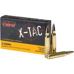 PMC AMMO 5.56mm/223 Remington 55 Grain, Full Metal Jacket, Boat Tail, Twenty (20) per box  #A556X z