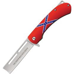 CSA Flag Folding Razor, Folding, #M4025, NEW IN BOX. The South Will Rise Again