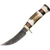 Image 1 : Marbles, Small Skinner, Damascus Blade, #MR808D, New in Box, leather sheath