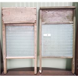 TWO VINTAGE WASHBOARDS