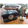 Image 1 : VINTAGE MANTLE CLOCK & ANTIQUE FRENCH FIGURAL STATUE