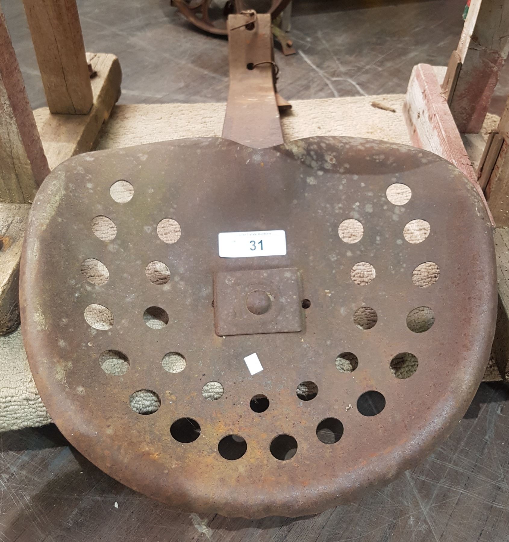 ANTIQUE TRACTOR SEAT W/STEM