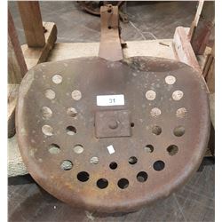 ANTIQUE TRACTOR SEAT W/STEM