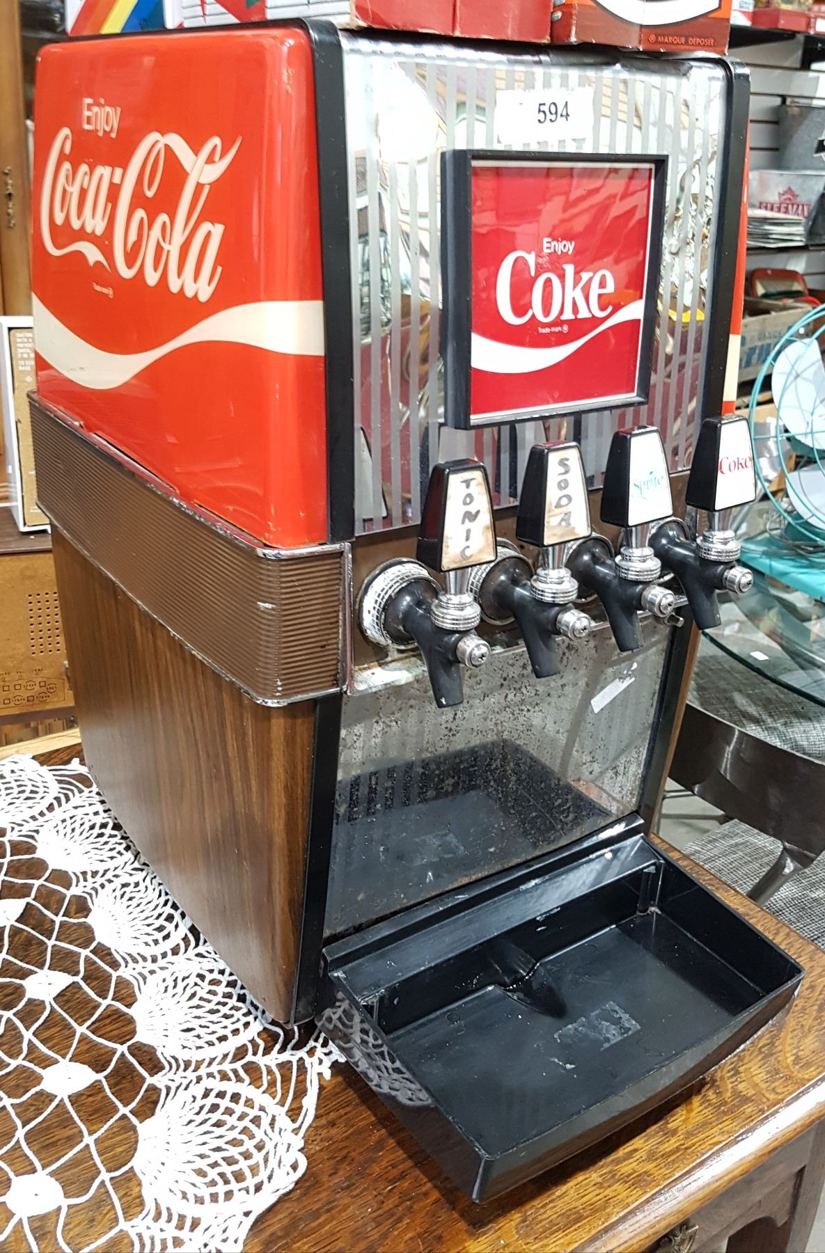 VINTAGE COCA COLA COUNTER TOP SODA MACHINE