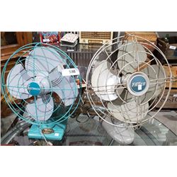 TWO VINTAGE ELECTRIC FANS