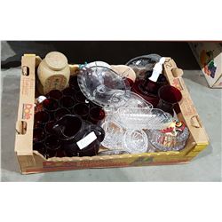 BOX LOT COLLECTIBLE GLASS & CHINA