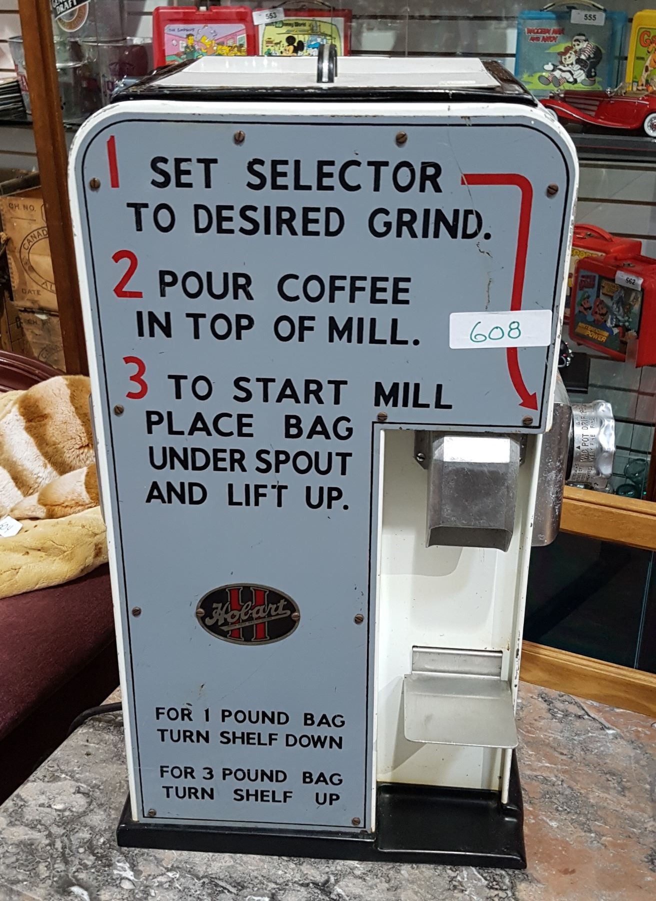 VINTAGE HOBART ELECTRIC COMMERCIAL COFFEE GRINDER