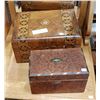Image 1 : TWO VINTAGE WOOD JEWELRY BOXES