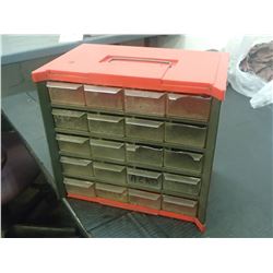 Small 20 Drawer Organizer, Overall: 9.5" x 6" x 9"