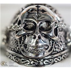 STAINLESS STEEL SKULL SHAPE RING (SIZE 10)