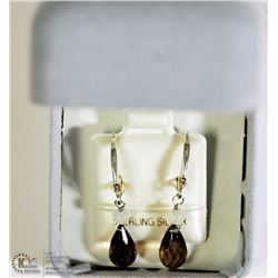 SMOKEY QUARTZ (4CT) EARRINGS