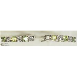 STERLING SILVER PERIDOT EARRINGS