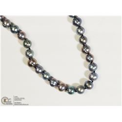 FRESH WATER PEARLS BLACK PEACOCK NECKLACE