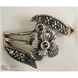 STERLING SILVER MARCASITE RING SIZE 5.5