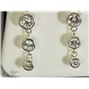 Image 1 : STERLING SILVER CUBIC ZIRCONIA STUD EARRINGS
