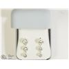 Image 2 : STERLING SILVER CUBIC ZIRCONIA STUD EARRINGS