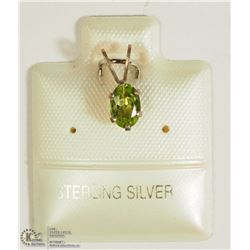 STERLING SILVER PERIDOT PENDANT (MADE IN CANADA)