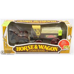 ERTL HORSE AND WAGON COIN BANK 10TH LIMITED