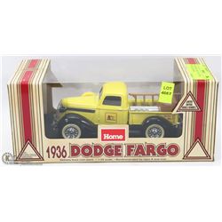 1936 DODGE FARGO DELIVERY TRUCK COIN BANK