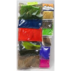 BOARD OF FLY TYING HACKLE AND FEATHERS INCL