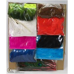 BOARD OF FLY TYING HACKLE AND FEATHERS INCL