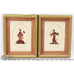 2 ORIENTAL PETIT POINT FRAMED PICTURES