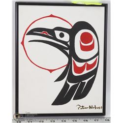 PETER NOBOSS UNDIAN PAINTING ON CANVAS FRAMED