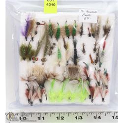 LOT OF 50 ASSORTED FLY TYING FLIES