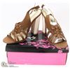 Image 1 : PAIR OF BROWN HIGH HEEL SANDLES SIZE 8