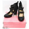 Image 1 : PAIR OF BLACK HIGH HEEL CLOSED TOE SHOES SIZE 8