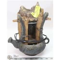 10" TALL WATER PITCHER ELECTRIC FOUNTAIN W. LED