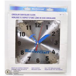 MASTERCRAFT CIRCULAR SAW BLADE CLOCK