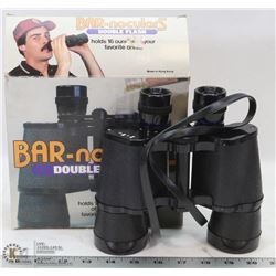 NEW "BAR-NOCULARS" DOUBLE FLASK - HOLDS 16 OZ