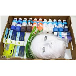CRAFT & ART SUPPLIES INCL PAINTS, STENCILS & MORE