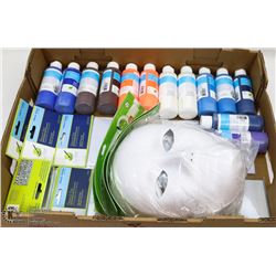 CRAFT & ART SUPPLIES INCL PAINTS, STENCILS & MORE