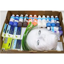 CRAFT & ART SUPPLIES INCL PAINTS, STENCILS & MORE