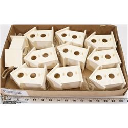 FLAT OF PLAIN WOOD ART BIRDHOUSES - READY FOR
