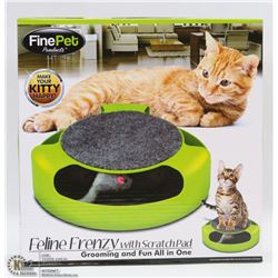 NEW FINE PET FELINE FRENZY CAT TOY WITH BUILT IN