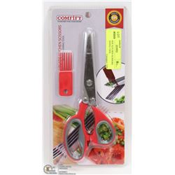 NEW 5 BLADE KITCHEN SCISSORS WITH CLEANING TOOL