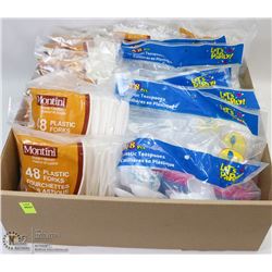 FLAT OF PLASTIC CUTLERY