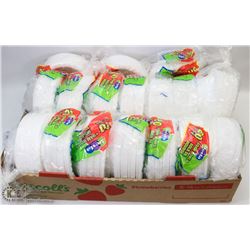 FLAT OF DISPOSABLE FOAM BOWLS