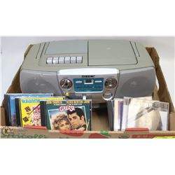 SONY MINI-STEREO / GETTO - CD/TAPE PLAYER WITH CDS