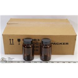 NEW PRAMA GLASS 24PC AMBER 120CC GLASS CONTAINERS