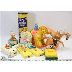 FLAT OF VINTAGE TOYS FISHER PRICE