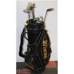 MICHELOB LEATHER LIKE DELUXE GOLF BAG WITH