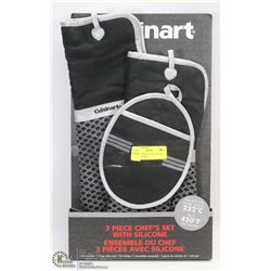 NEW CUISINART 3 PIECE CHEF SET WITH SILICONE -