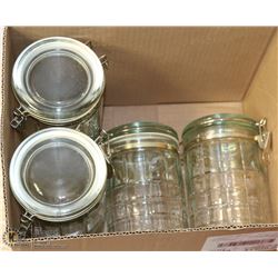 BOX OF 4 LARGE SEALING CANISTERS