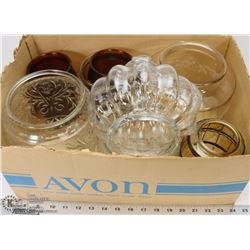 6) 8 LAMP SHADES OF DIFFERENT SIZES