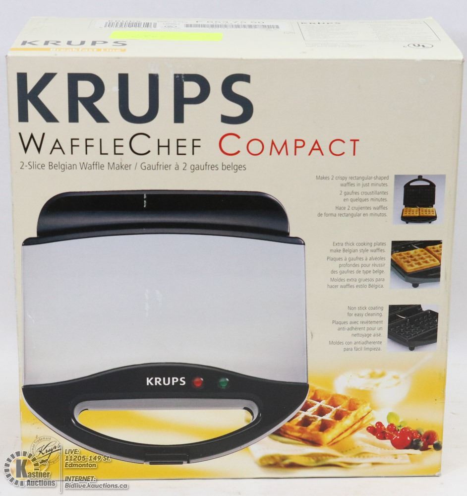 Krups Waffle Chef Compact Waffle Maker