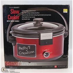 NEW BETTY CROCKER 5.0 QUART SLOW COOKER